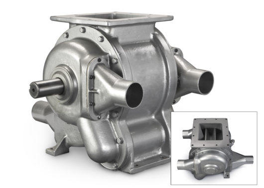 cast iron airlock rotary valve with square flange