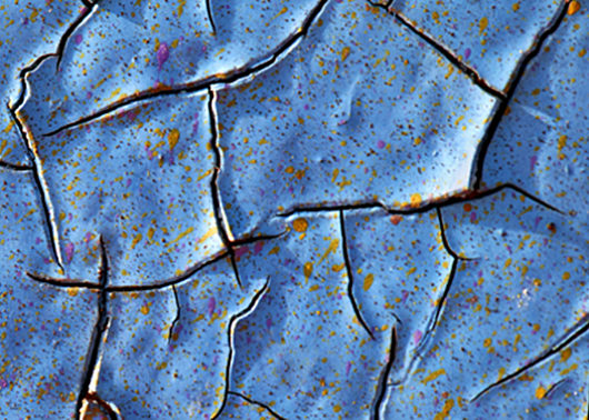 magnified view of metal corrosion