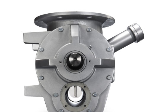 rotary airlock valve with round flange with return side vent port