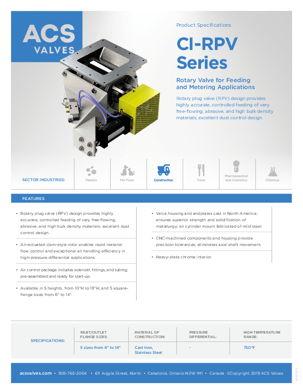 ACS spec ci rpv AV011 R0