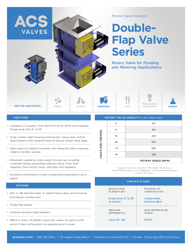 ACS spec double flap AV014 R0