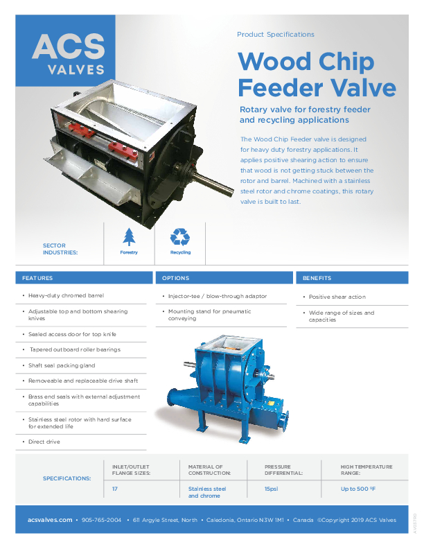 ACS spec wood chip feeder AV037 R0
